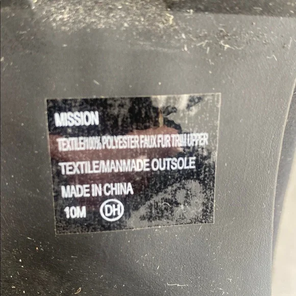 Jellypop mission, black faux suede with faux Sherpa trimmed Laced ankle boots 10 - Picture 8 of 11